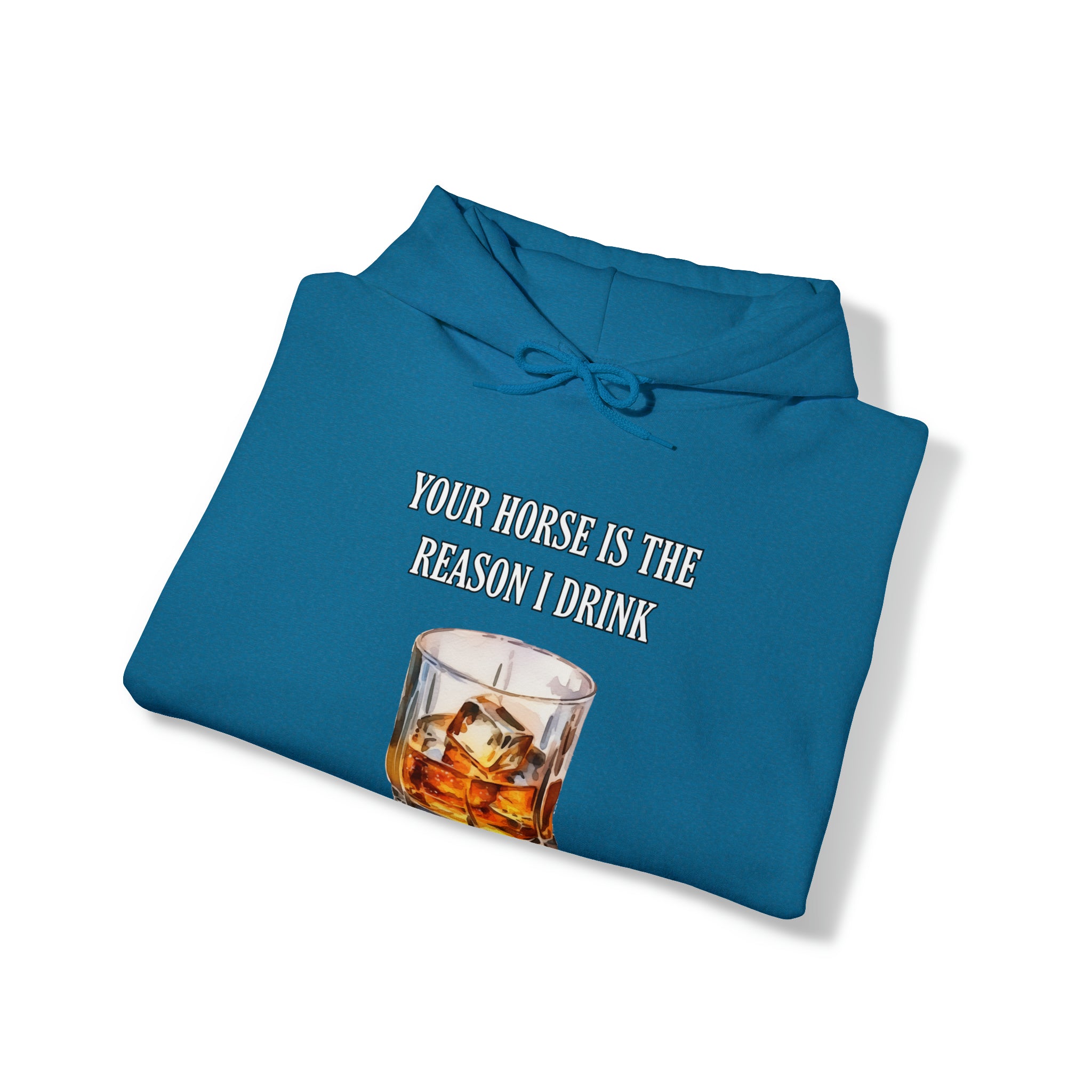 Whiskey Your horse is the reason I drink Hooded Sweatshirt