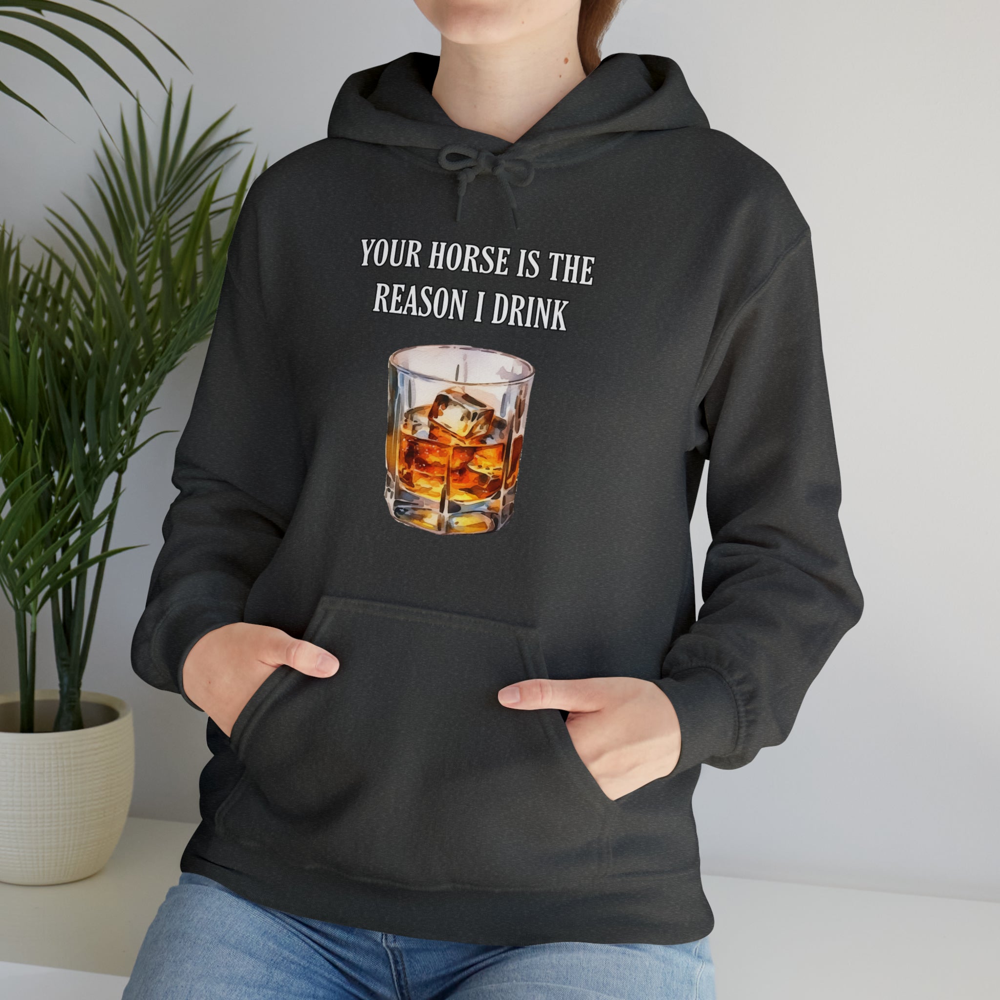 Whiskey Your horse is the reason I drink Hooded Sweatshirt